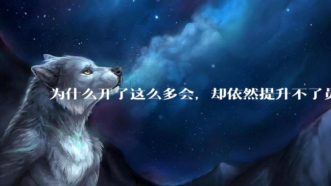 为什么开了这么多会，却依然提升不了员工的***？