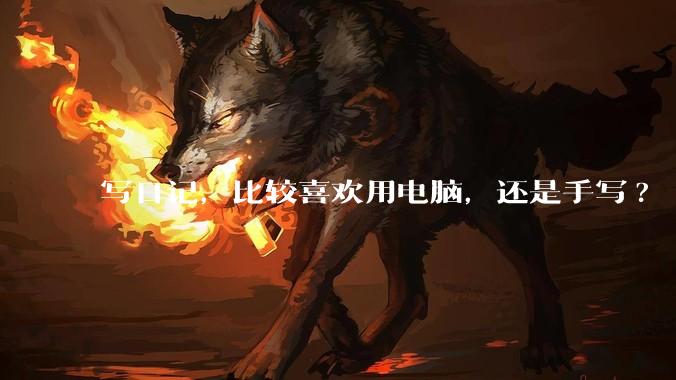 写日记，比较喜欢用电脑，还是手写?
